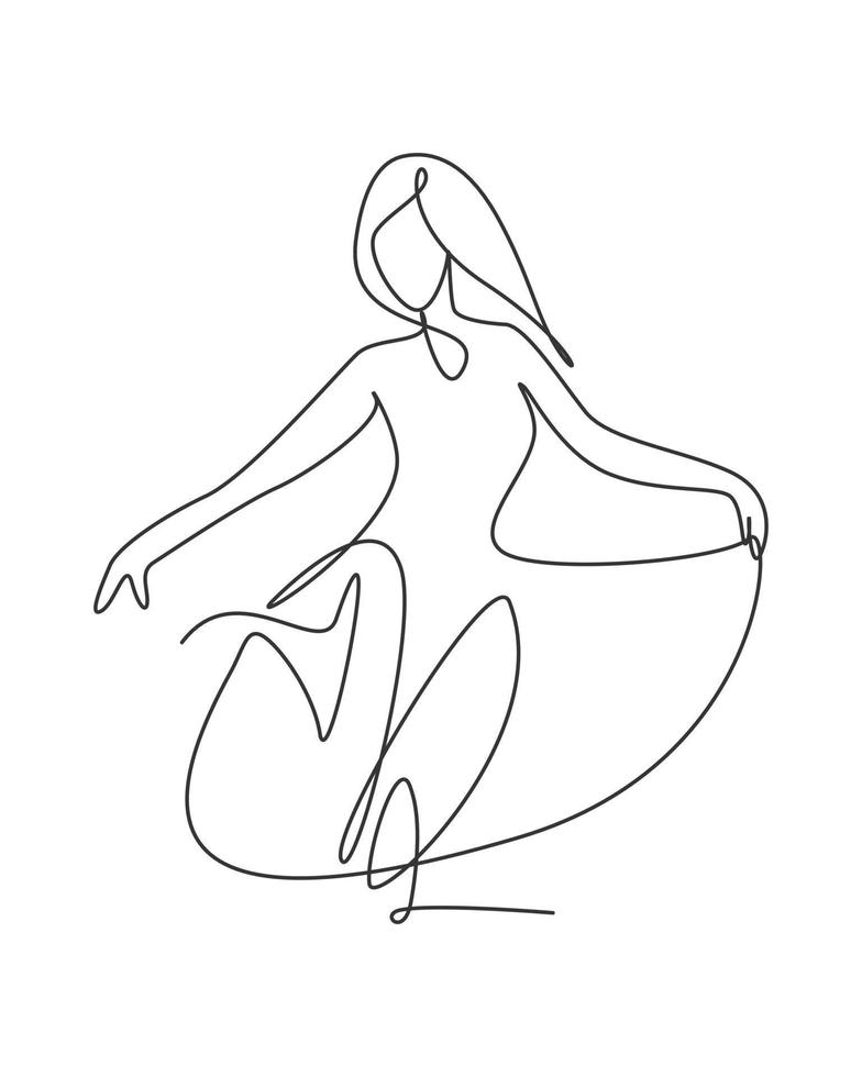 un disegno a tratteggio continuo bellezza donna viso femminile ritratto astratto stampa. concetto di stile artistico moderno minimalismo silhouette femminile. illustrazione vettoriale di disegno grafico di disegno grafico a linea singola dinamica