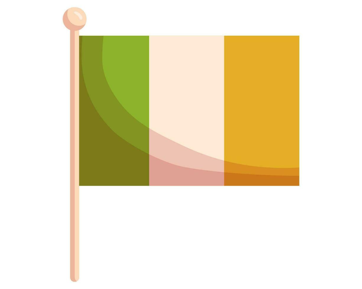 st. patricks giorno irlandesi bandiera - verde, bianca e arancia vettore