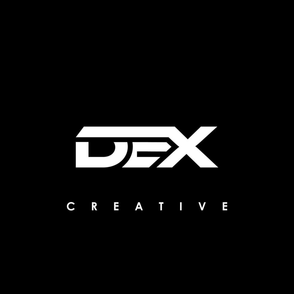 dex lettera iniziale logo design modello vettore illustrazione