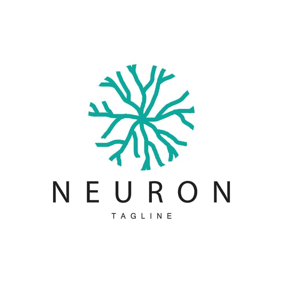 neurone logo semplice design Rete cel tecnologia particelle modello illustrazione vettore