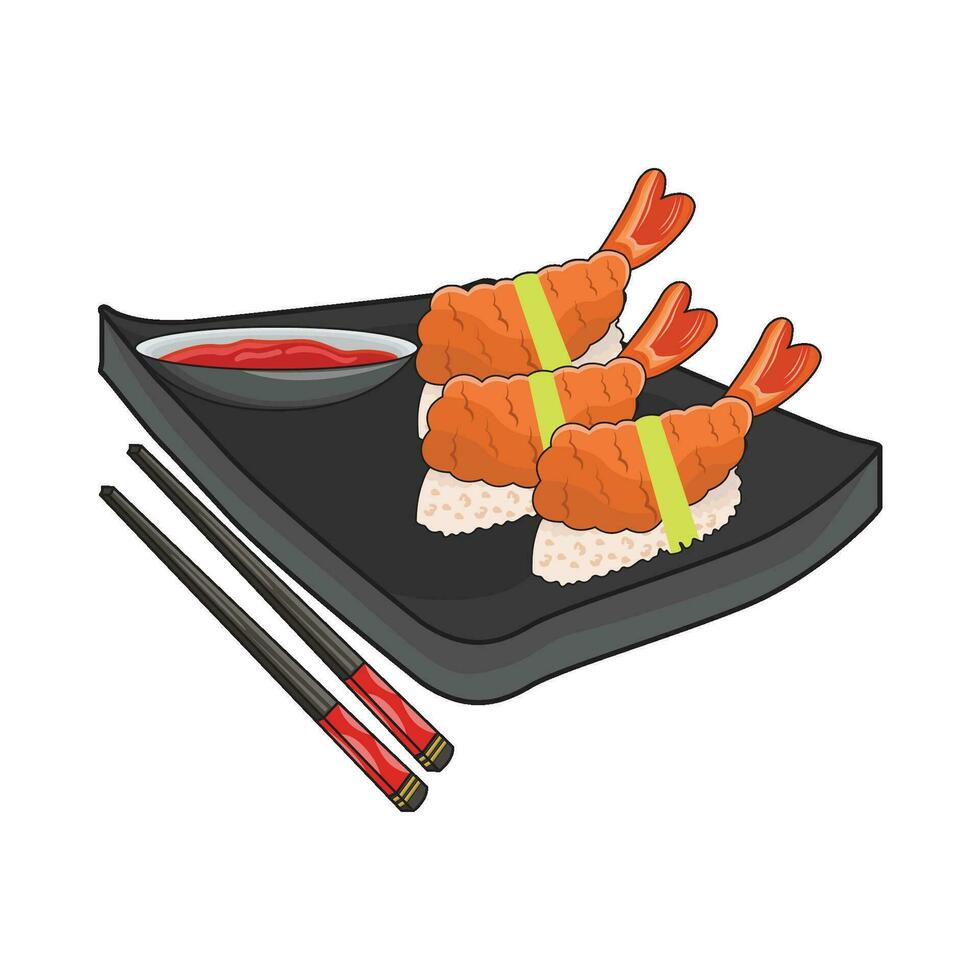 illustrazione di tempura vettore