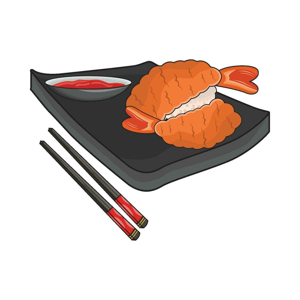 illustrazione di tempura vettore