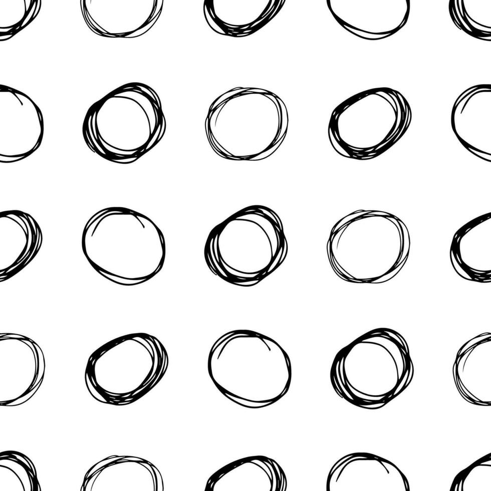 senza soluzione di continuità modello con schizzo cerchi forma vettore