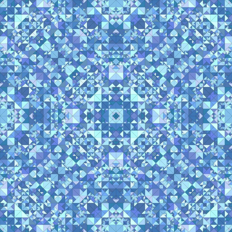 blu astratto ripetendo triangolo mosaico caleidoscopio modello sfondo - simmetrico vettore sfondo design