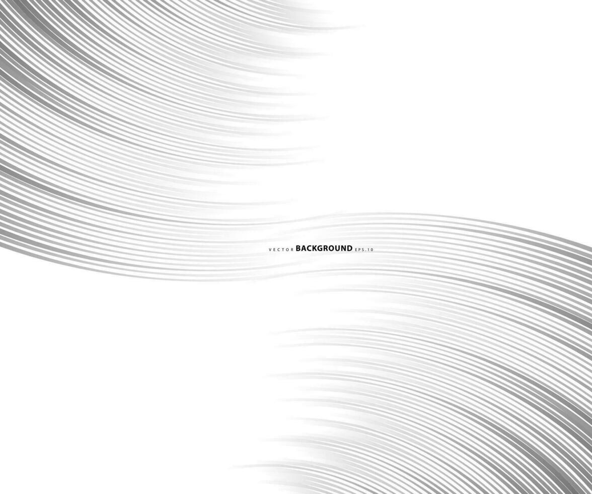 modello astratto di onde e linee bianche grigie per le tue idee, trama di sfondo del modello. vettore