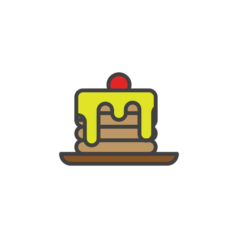 pancake icona. cartello per mobile concetto e ragnatela design. schema vettore icona. simbolo, logo illustrazione. vettore grafica.