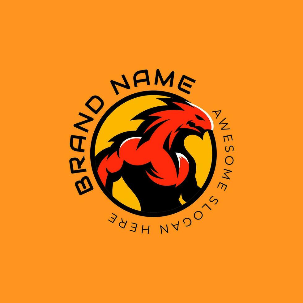 umanoide Drago portafortuna vettore logo illustrazione. creativo e unico Drago come azienda marca identità.