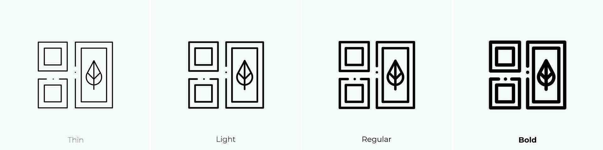 immagini icona. sottile, luce, regolare e grassetto stile design isolato su bianca sfondo vettore