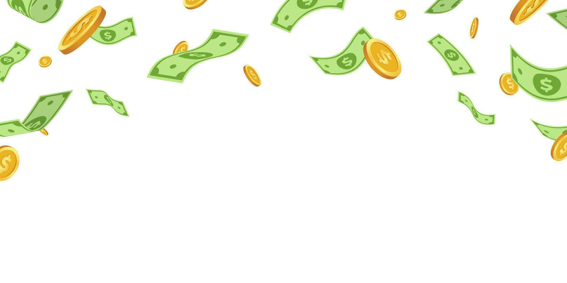 dollaro i soldi pioggia sfondo illustrazione vettore