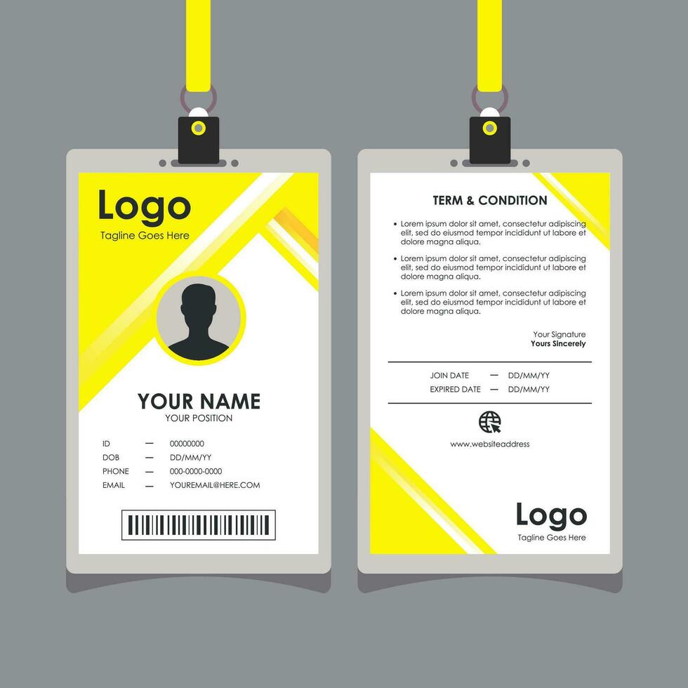 astratto giallo geometrico id carta design vettore