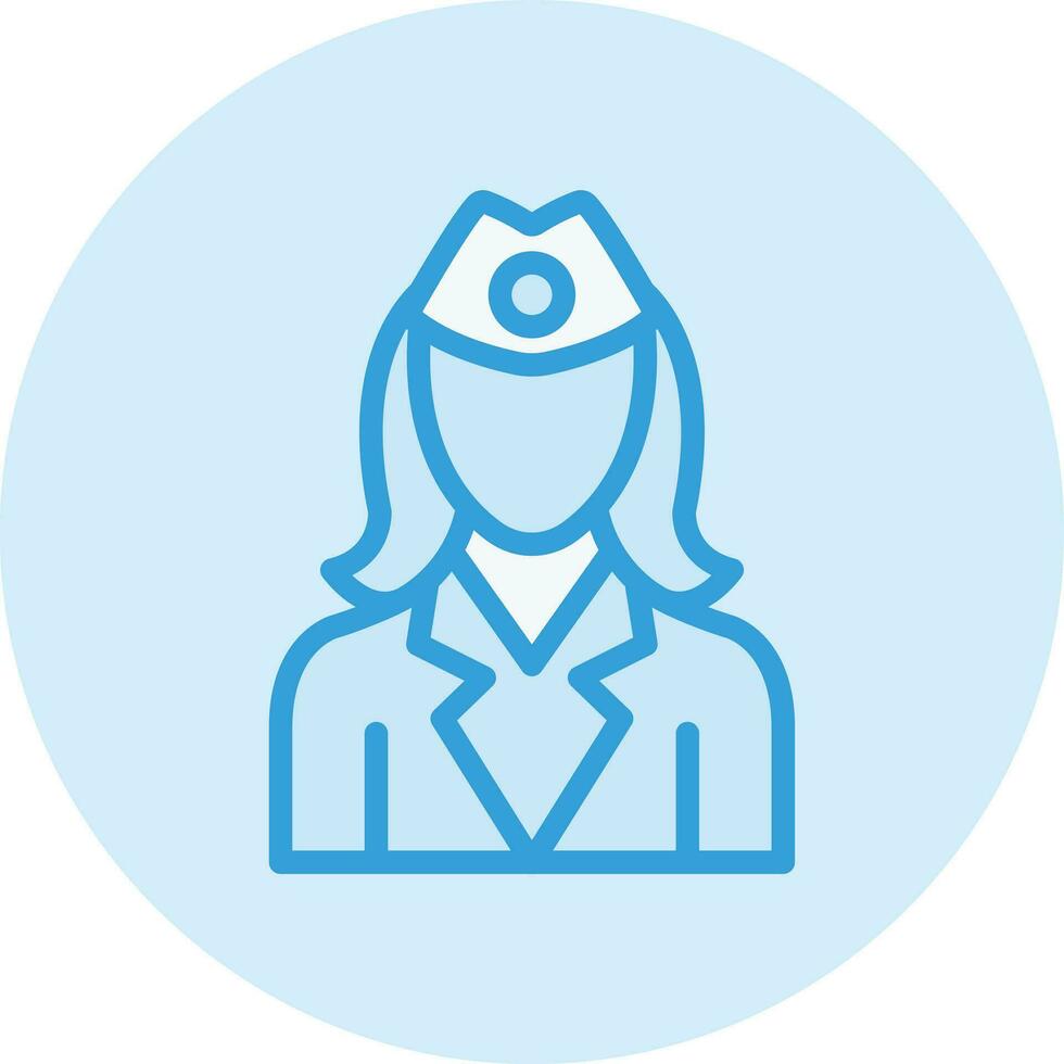 illustrazione del design dell'icona di vettore dell'assistente di volo