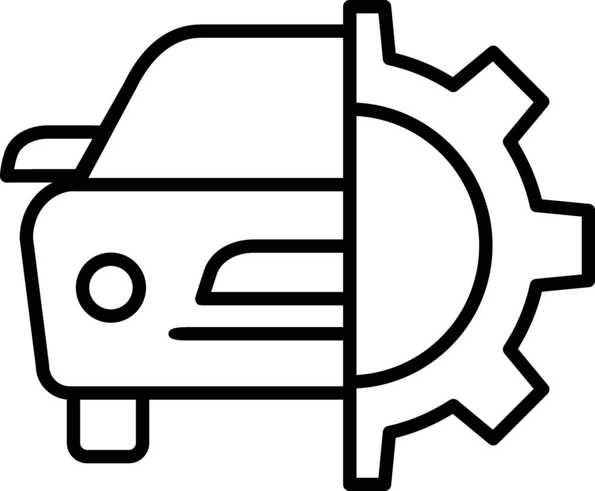 auto impostazioni schema vettore illustrazione icona
