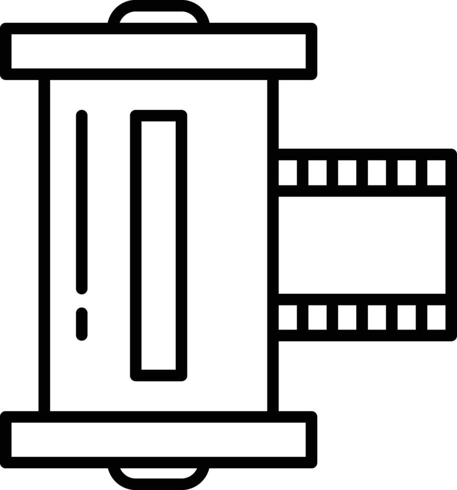 telecamera rotolo schema vettore illustrazione icona