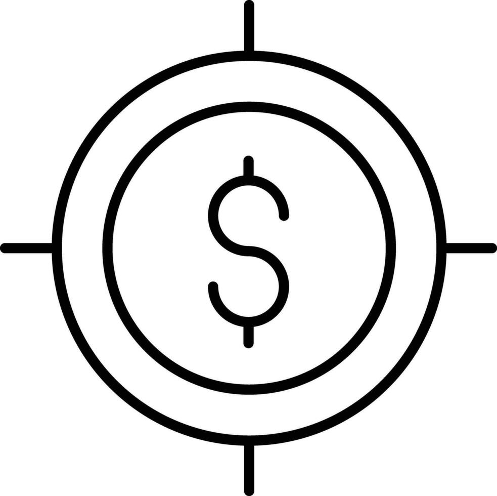 attività commerciale obiettivi schema vettore illustrazione icona