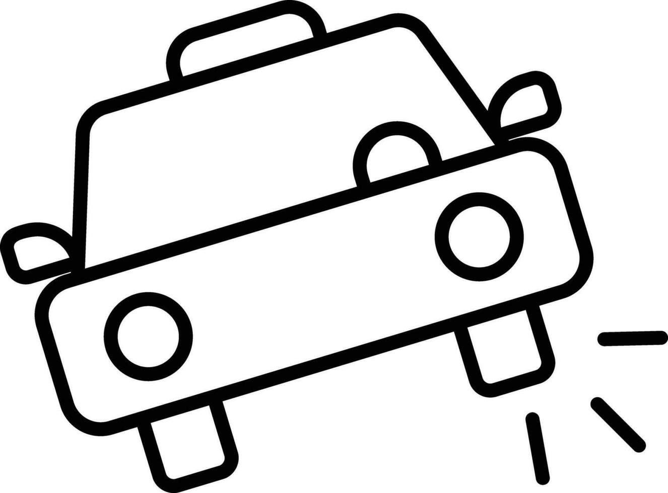 auto pneumatico scoppiare schema vettore illustrazione icona