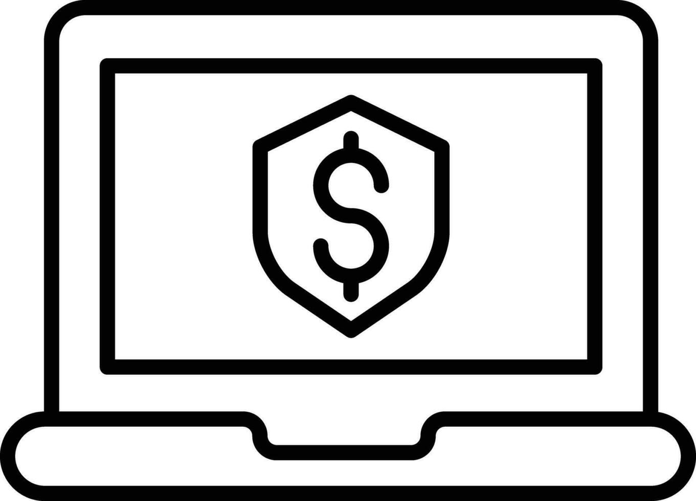 finanza sicurezza schema vettore illustrazione icona