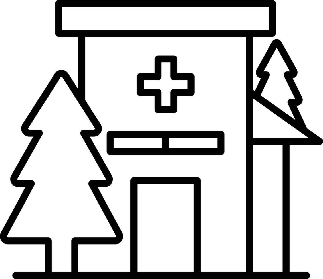 ospedale schema vettore illustrazione icona