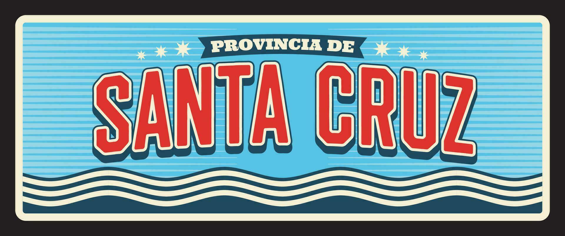 Santa Cruz argentino Provincia Vintage ▾ viaggio piatto vettore