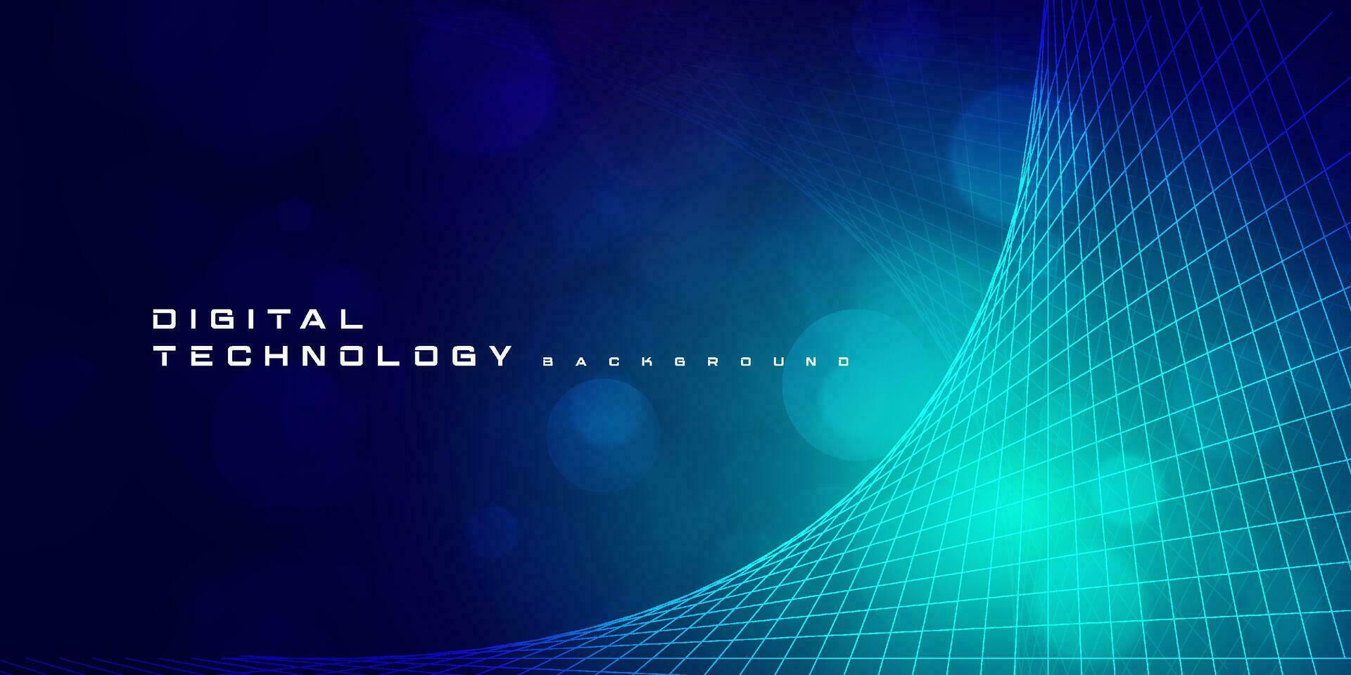 digitale tecnologia futuristico blu verde sfondo, Internet Rete connessione, astratto informatica informazione comunicazione, scienza innovazione futuro tecnologia, ai grande dati linea punto, illustrazione vettore 3d