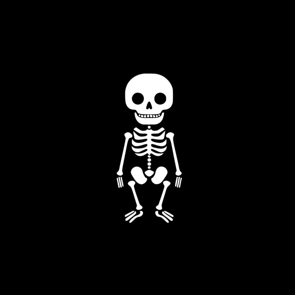 scheletro, nero e bianca vettore illustrazione