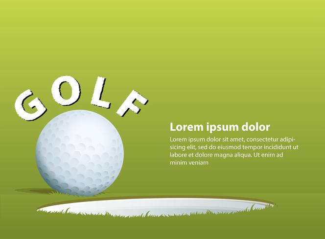 Pallina da golf vettore