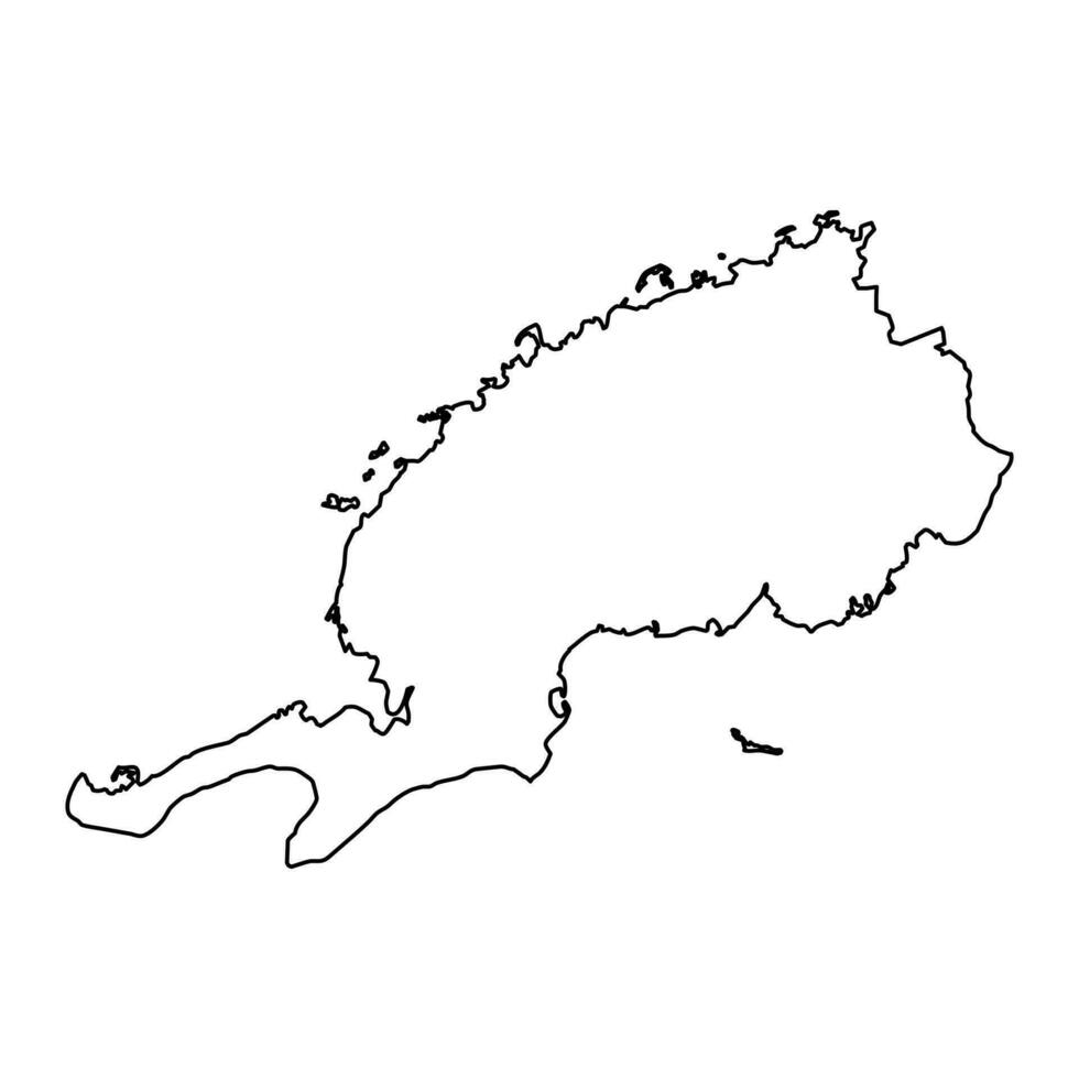 pinar del rio Provincia carta geografica, amministrativo divisione di Cuba. vettore illustrazione.