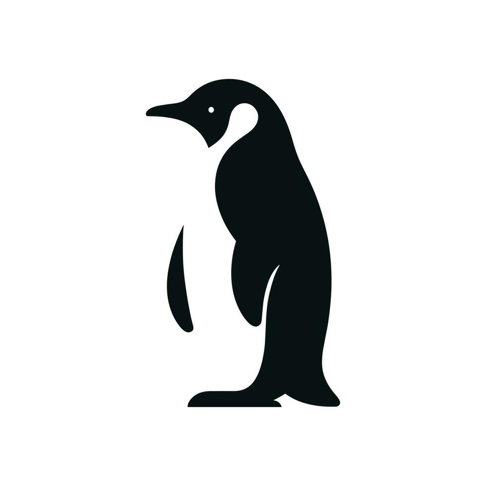 semplice pinguino logo staglia vettore icona illustrazione