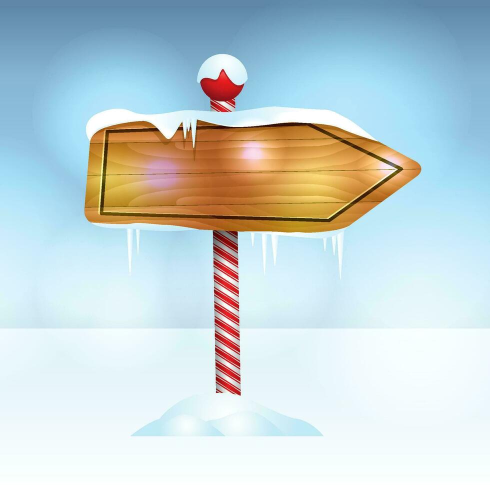 vacanza Natale cartello nel neve illustrazione vettore