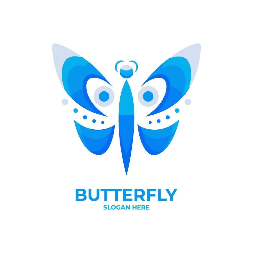 semplice farfalla logo minimalista vettore