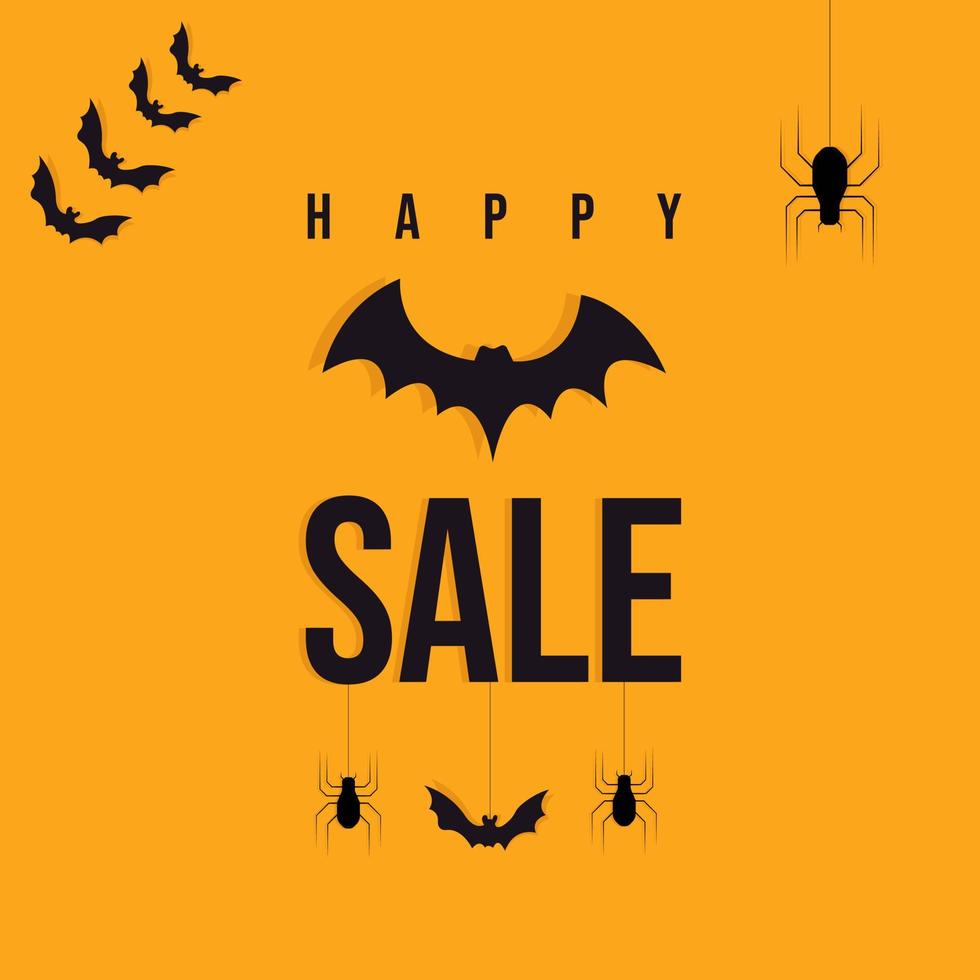 modello di sfondo di halloween felice, poster, elementi di design vettore