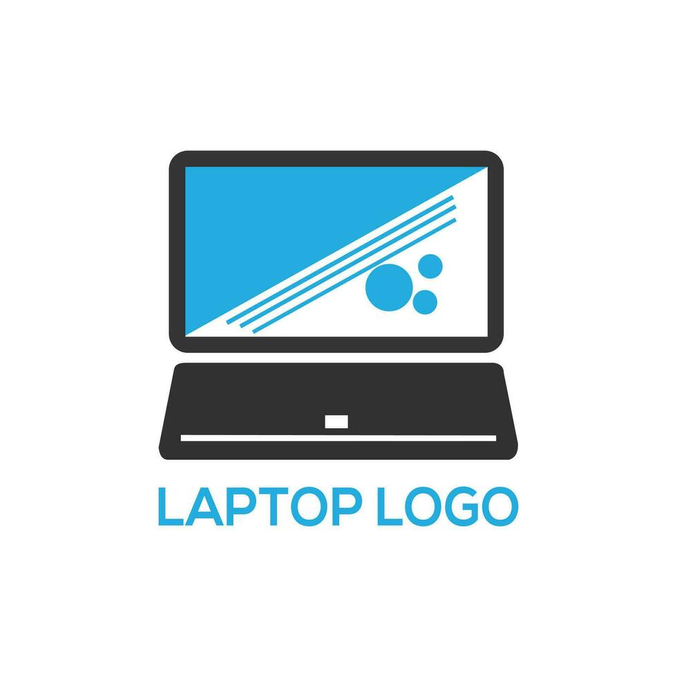 il computer portatile forma vettore logo design icona