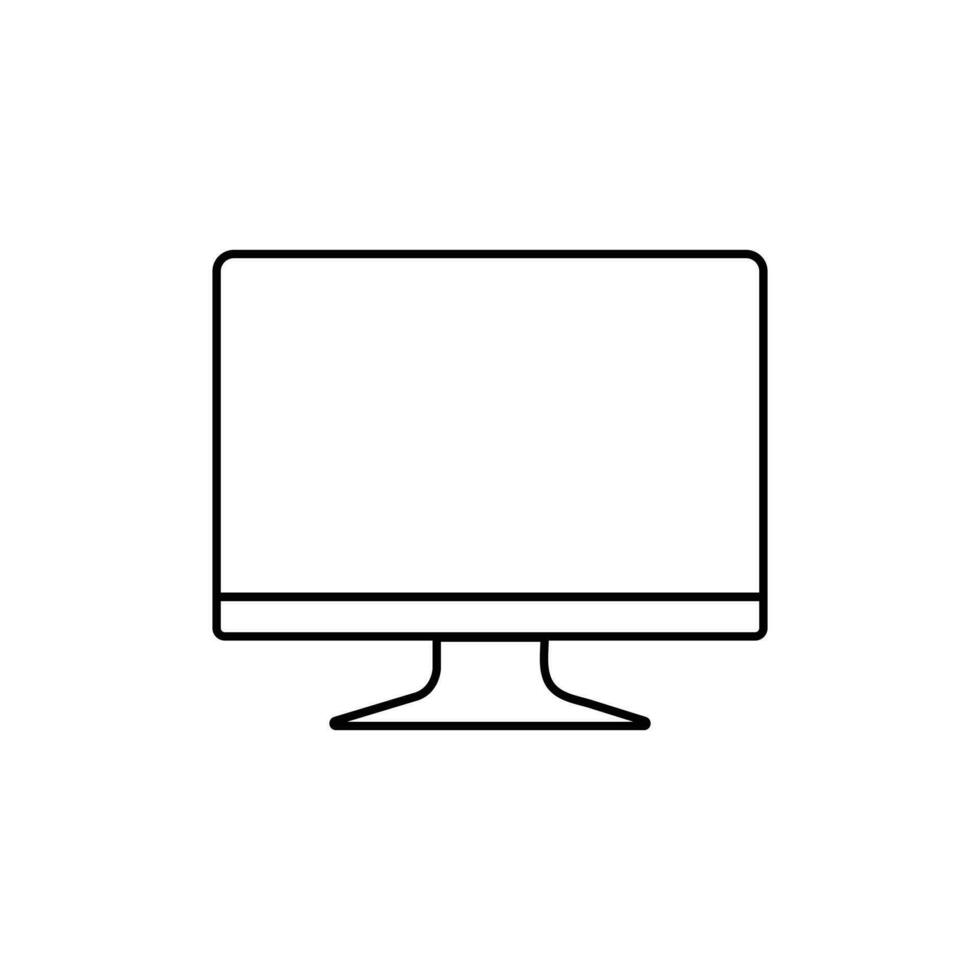 moderno computer tenere sotto controllo vettore illustrazione