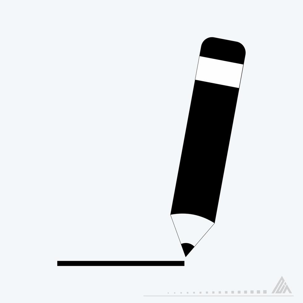 icona vettore di penna - stile nero