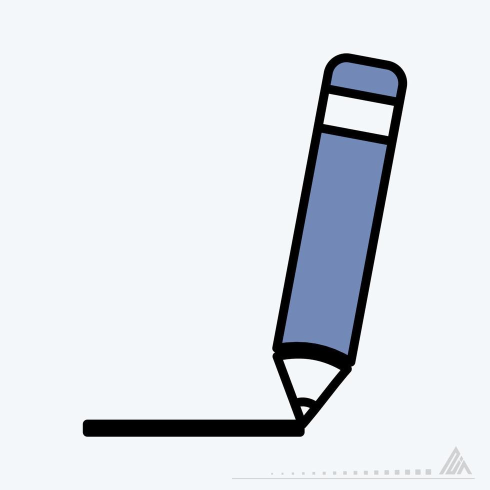 icona vettore di penna - stile blu scuro