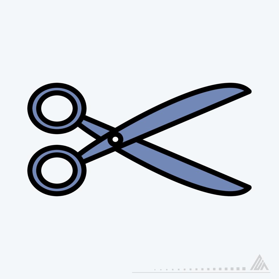 icona vettore di forbici - stile blu scuroicona vettore di forbici - stile blu scuro
