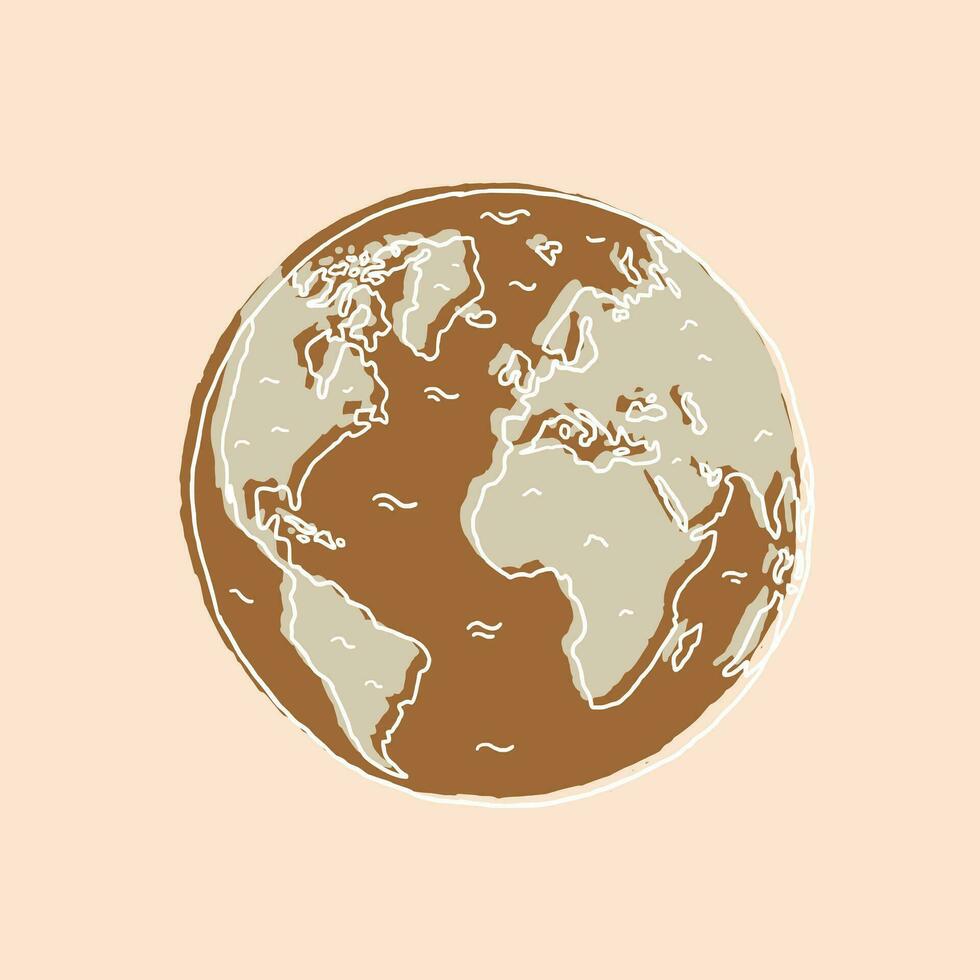 globo terra icona illustrazione vettore