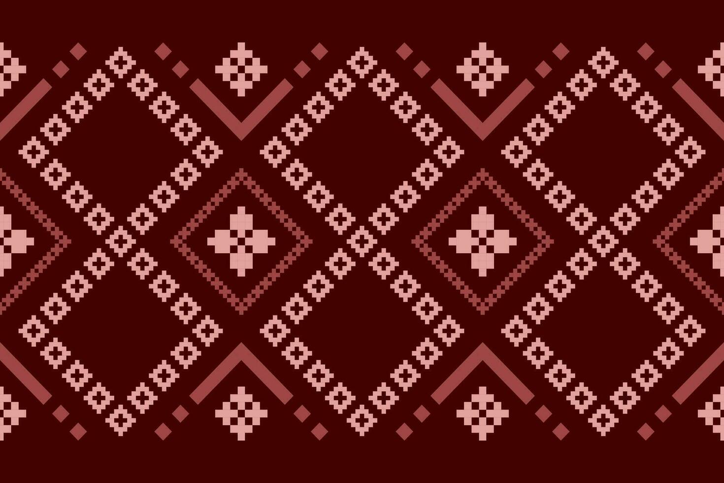 rosso tradizionale etnico modello paisley fiore ikat sfondo astratto azteco africano indonesiano indiano senza soluzione di continuità modello per tessuto Stampa stoffa vestito tappeto le tende e sarong vettore