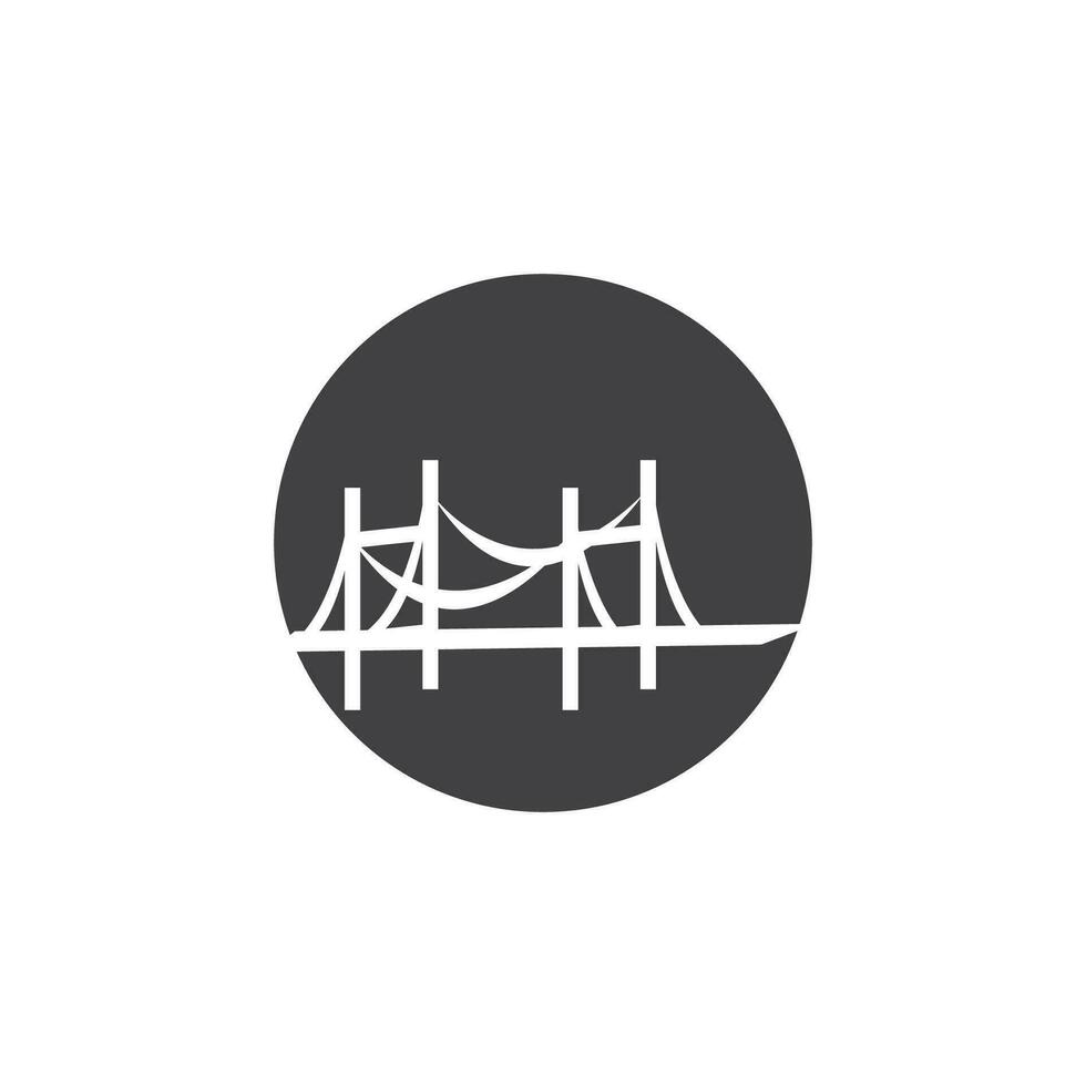illustrazione dell'icona di vettore del modello di logo del ponte