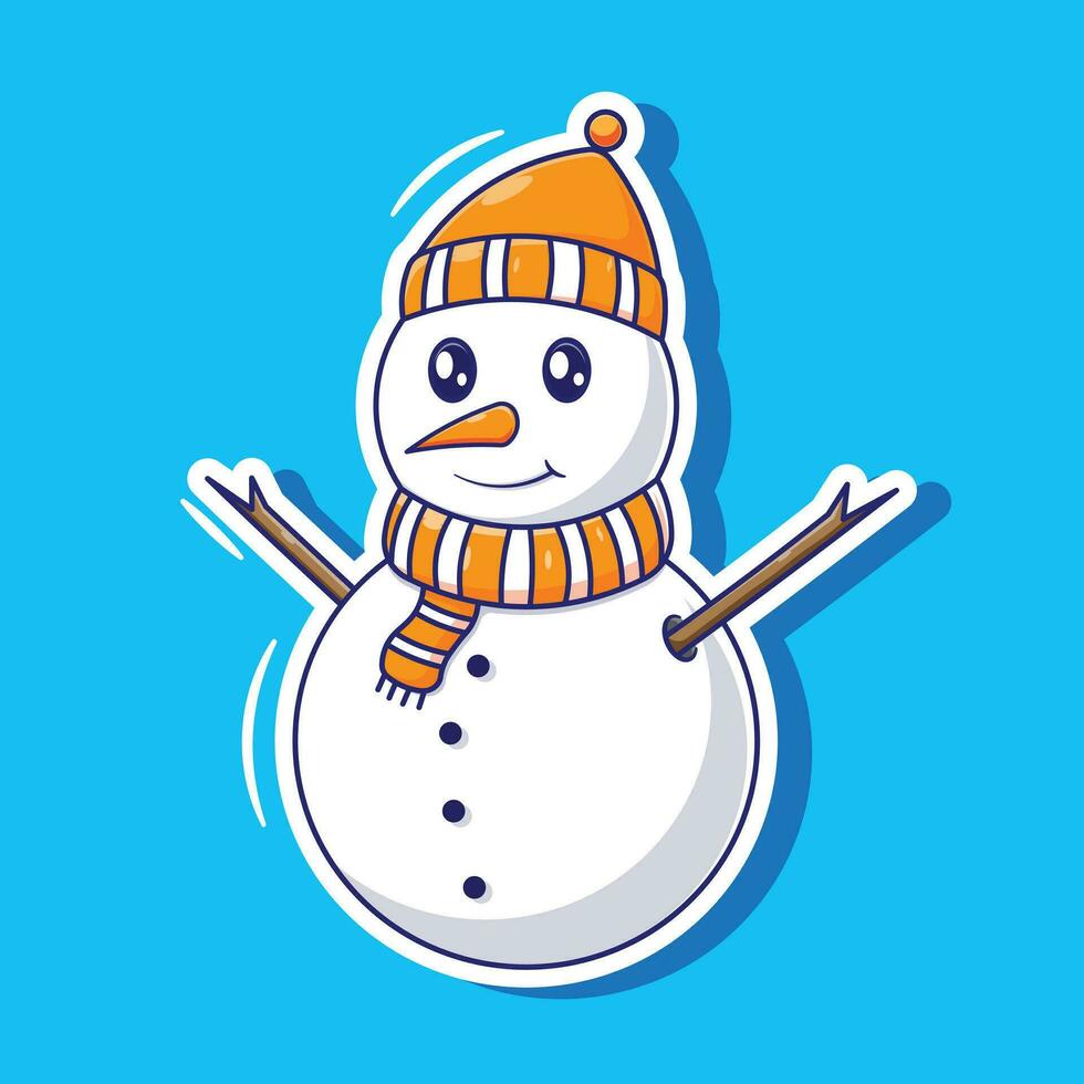 piatto vettore cartone animato design di pupazzo di neve personaggi modello con leggero sfondo. cartone animato vettore illustrazioni per inverno celebrare