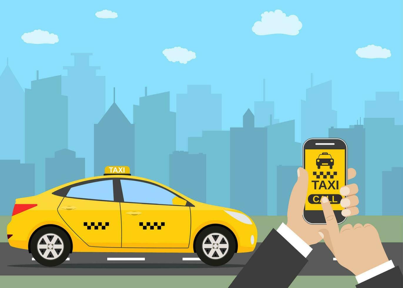 Telefono con interfaccia Taxi vettore