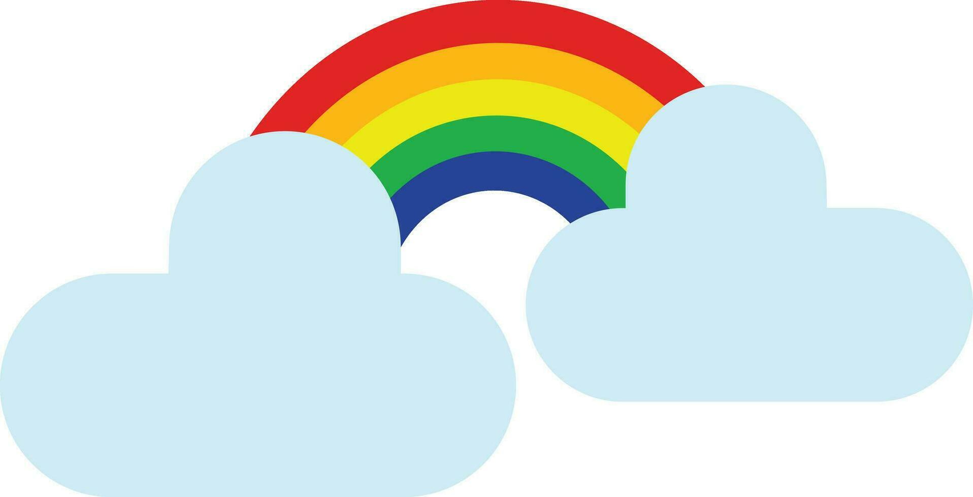 arcobaleno tempo metereologico cartone animato vettore illustrazione