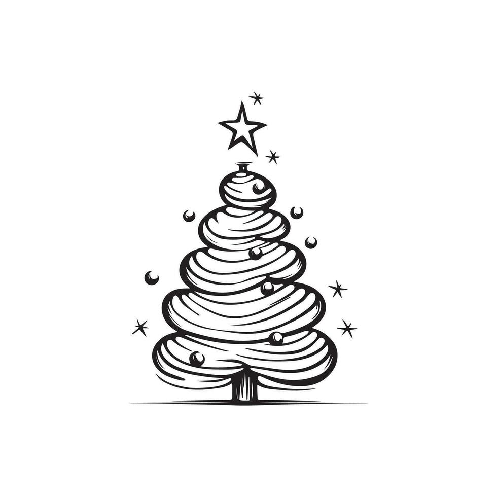 Natale albero arte vettore immagini