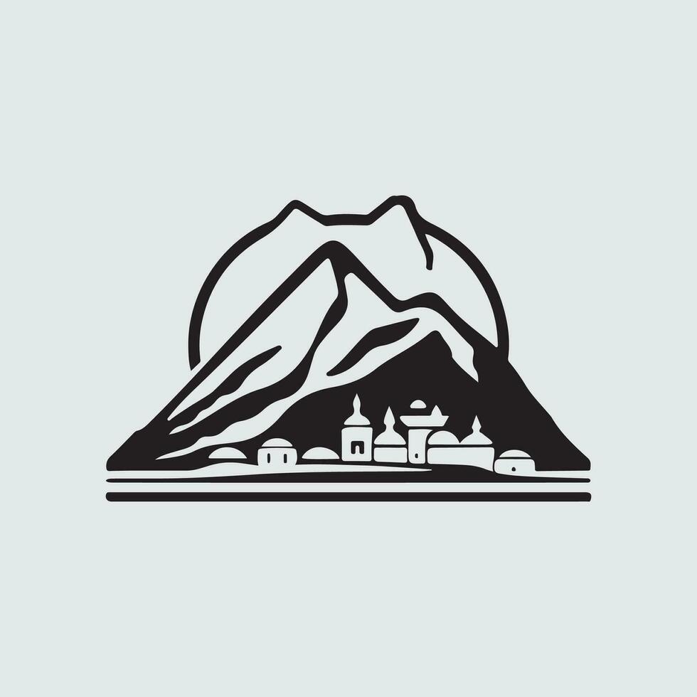 montagna logo vettore arte, icone, e design