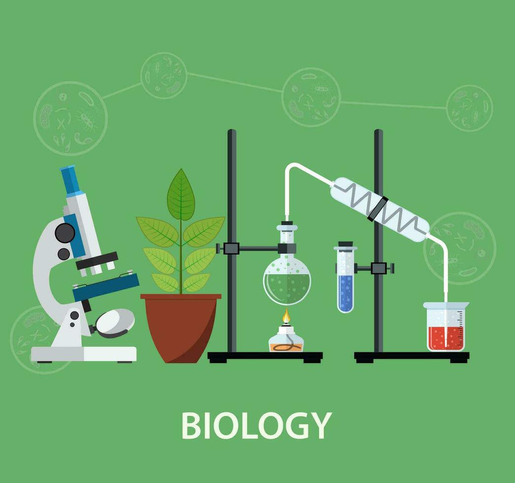 biologia laboratorio spazio di lavoro vettore