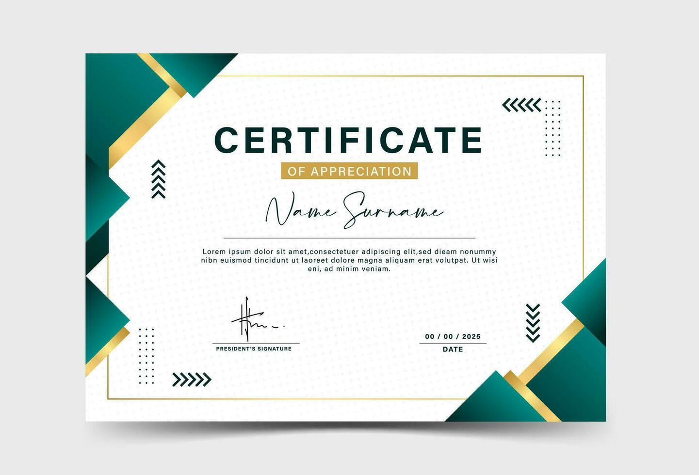 buio verde e oro geometrico effetto realizzazione certificato modello. mezzitoni. telaio vettore