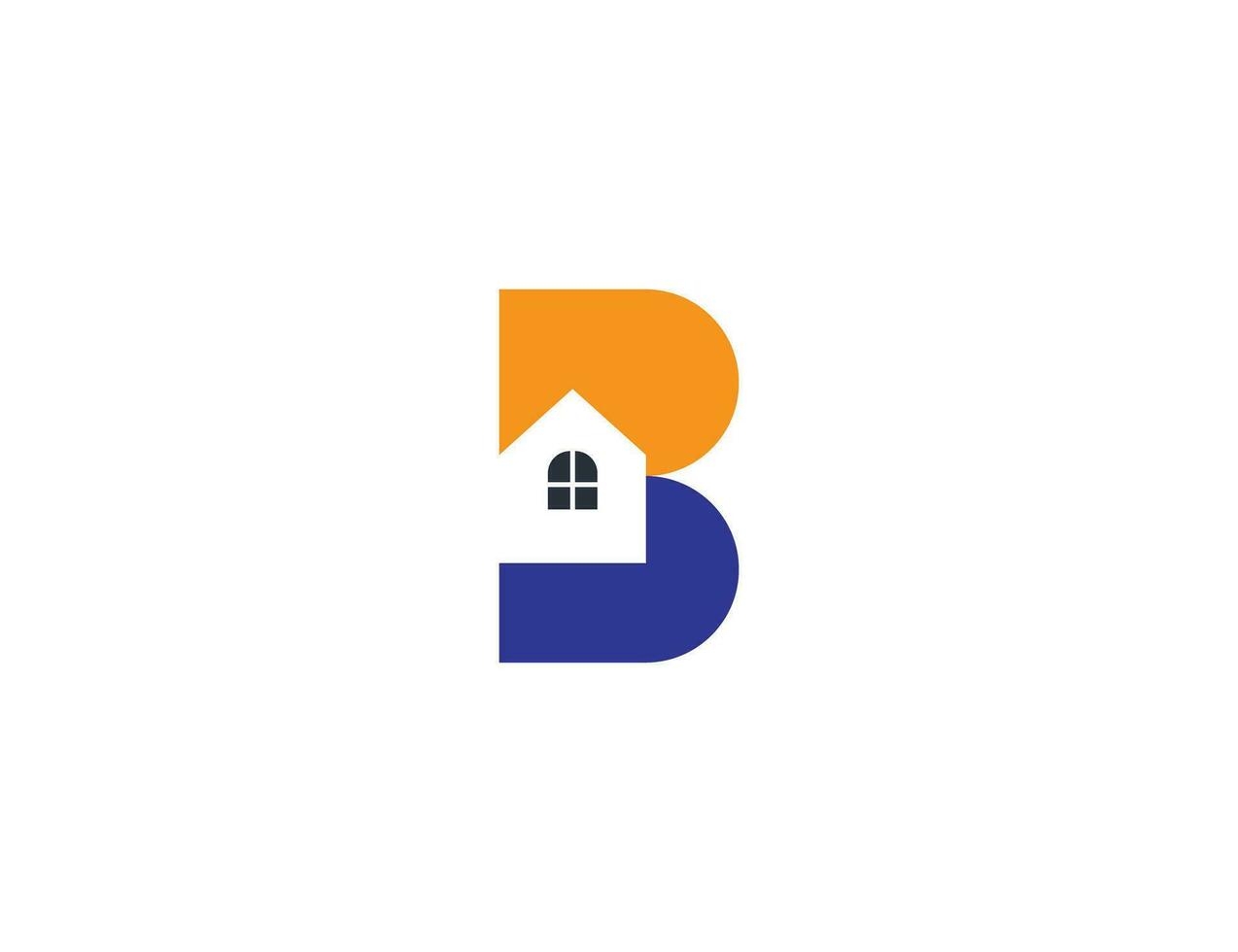 iniziale lettera B casa logo concetto simbolo cartello icona elemento design. agente immobiliare, Casa, mutuo, vero tenuta logotipo. vettore illustrazione modello