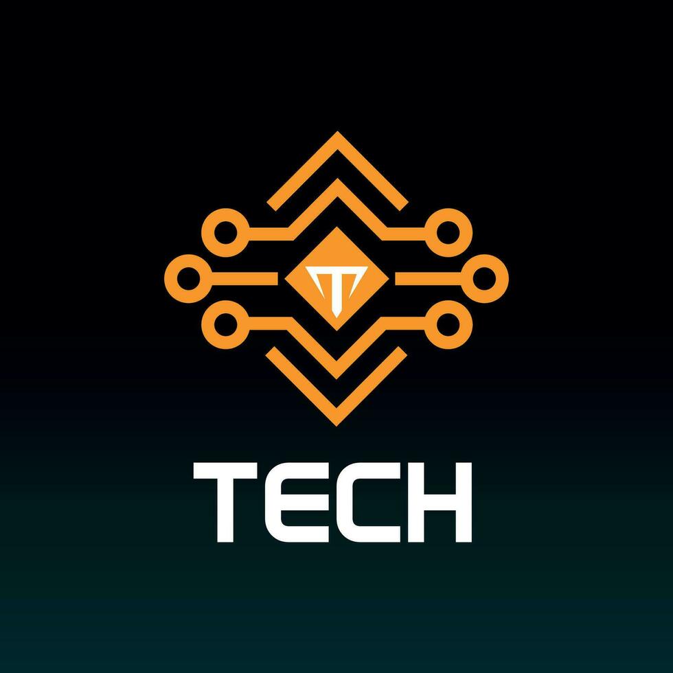 Tech il branding identità aziendale disegni logo vettore