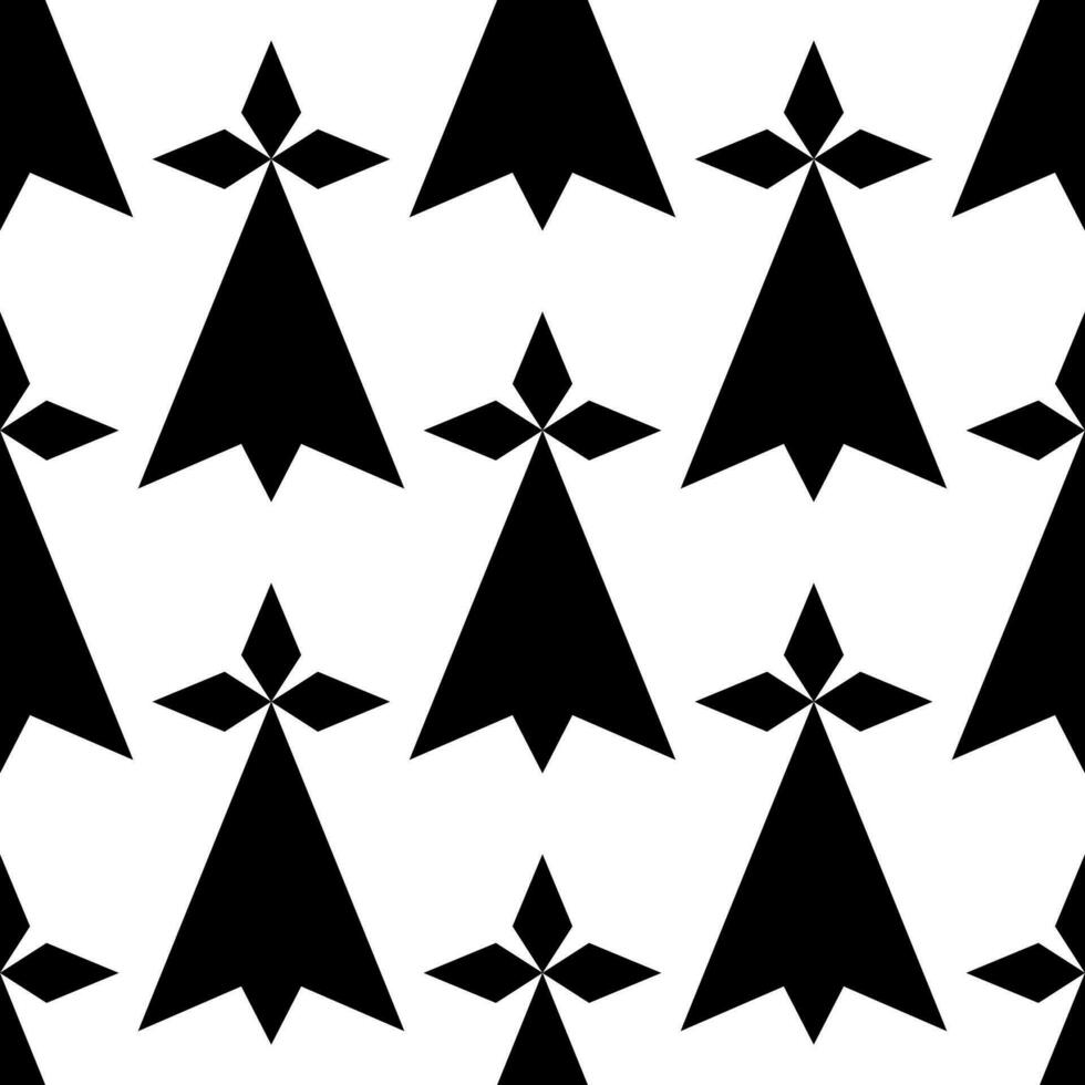 modello bretone ermellino ermellino. nero simbolo su un' bianca sfondo. vettore illustrazione