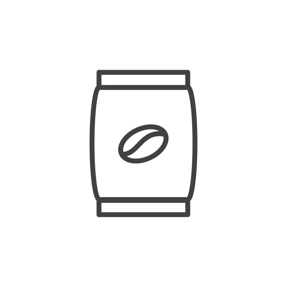 caffè Borsa icona. cartello per mobile concetto e ragnatela design. schema vettore icona. simbolo, logo illustrazione. vettore grafica.