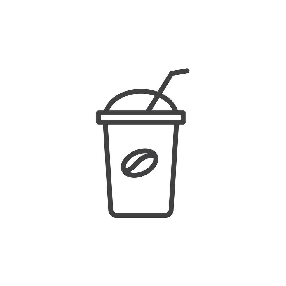 coffe tazza icona. cartello per mobile concetto e ragnatela design. schema vettore icona. simbolo, logo illustrazione. vettore grafica.